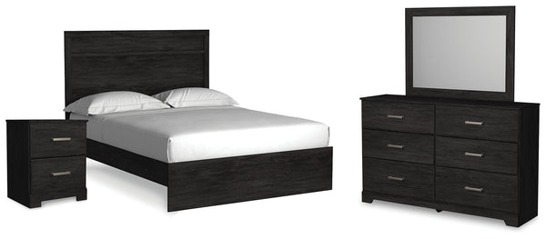 Belachime Queen Panel Bed, Dresser, Mirror, and Nightstand