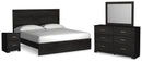 Belachime King Panel Bed, Dresser, Mirror, and Nightstand