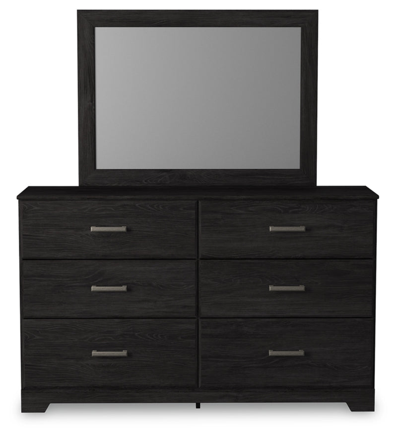 Belachime King Panel Bed, Dresser, Mirror, and Nightstand