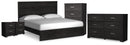Belachime King Panel Bed, Dresser, Chest and 2 Nightstands