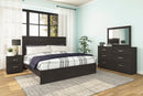 Belachime King Panel Bed and Nightstand