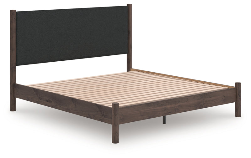Pamytta Queen Upholstered Panel Platform Bed (Bed Size: King)