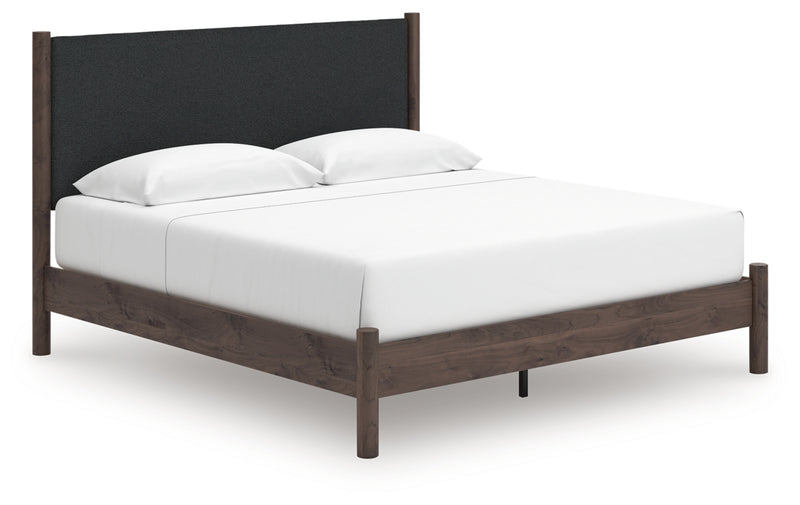 Pamytta Queen Upholstered Panel Platform Bed (Bed Size: King)