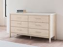 Cadmori Queen Upholstered Panel Bed, Dresser and Nightstand