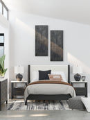 Cadmori Queen Upholstered Panel Bed (Bed Size: Queen)