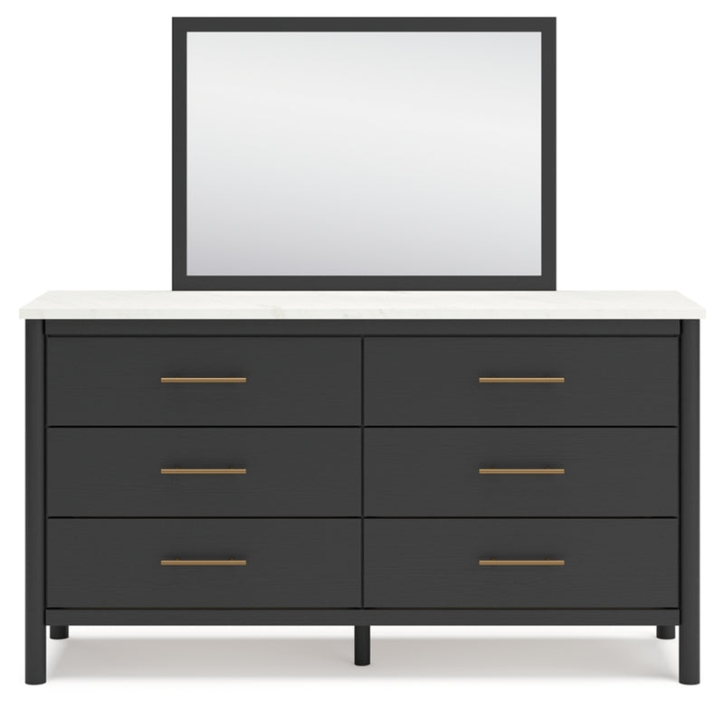 Cadmori King Panel Bed, Dresser, Mirror and Nightstand