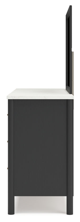 Cadmori Queen Panel Bed, Dresser, Mirror and Nightstand