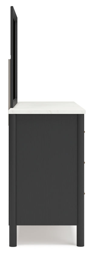 Cadmori Queen Panel Bed, Dresser, Mirror and Nightstand