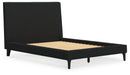 Cadmori Queen Upholstered Bed with Roll Slats (Bed Size: Full)