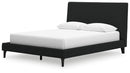 Cadmori Queen Upholstered Bed with Roll Slats (Bed Size: Queen)