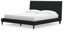 Cadmori Queen Upholstered Bed with Roll Slats (Bed Size: King)