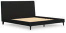 Cadmori Queen Upholstered Bed with Roll Slats (Bed Size: King)