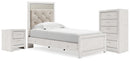 Altyra Twin Panel Bed, Chest and Nightstand