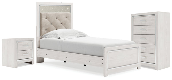 Altyra Twin Panel Bed, Chest and Nightstand