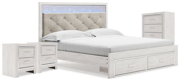 Altyra King Storage Bed, Chest and 2 Nightstands