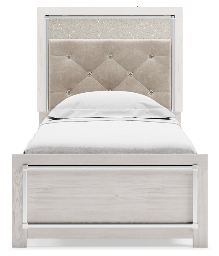 Altyra Twin Panel Bed, Dresser, Mirror and Nightstand