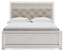Altyra Queen Upholstered Panel Bed, Dresser, Mirror, Chest and Nightstand