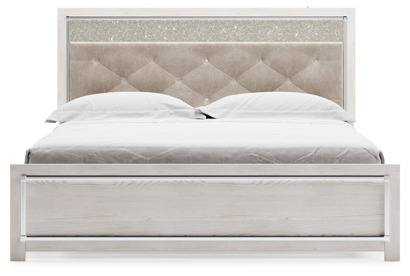 Lawroy King Panel Bed, Dresser, Mirror and Nightstand