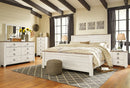 Willowton King Panel Bed, Dresser, Mirror, and Nightstand