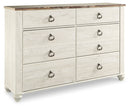 Willowton Queen Sleigh Bed, Dresser and Chest