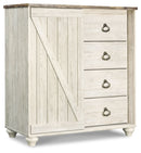 Willowton Queen Sleigh Bed, Dresser and Chest