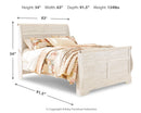 Willowton Queen Sleigh Bed (Bed Size: Queen)
