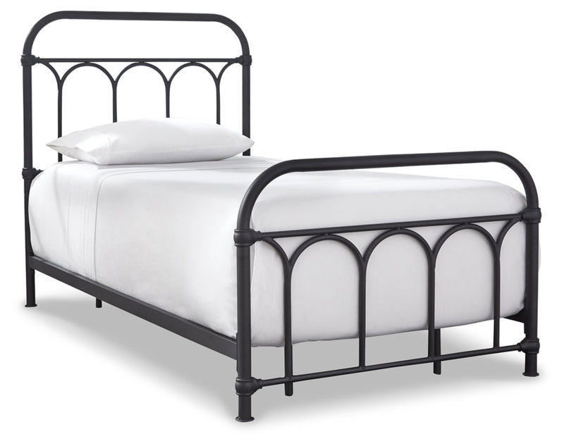 Nashburg Queen Metal Bed (Bed Size: Twin)