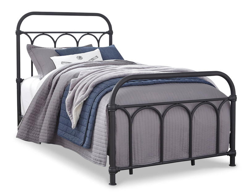 Nashburg Queen Metal Bed (Bed Size: Twin)