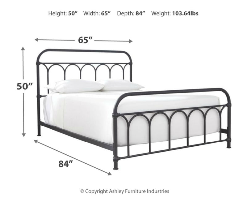 Nashburg Queen Metal Bed (Bed Size: Queen)
