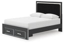 Zuraleus Queen Upholstered Panel Platform Storage Bed