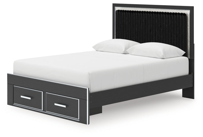 Zuraleus Queen Upholstered Panel Platform Storage Bed