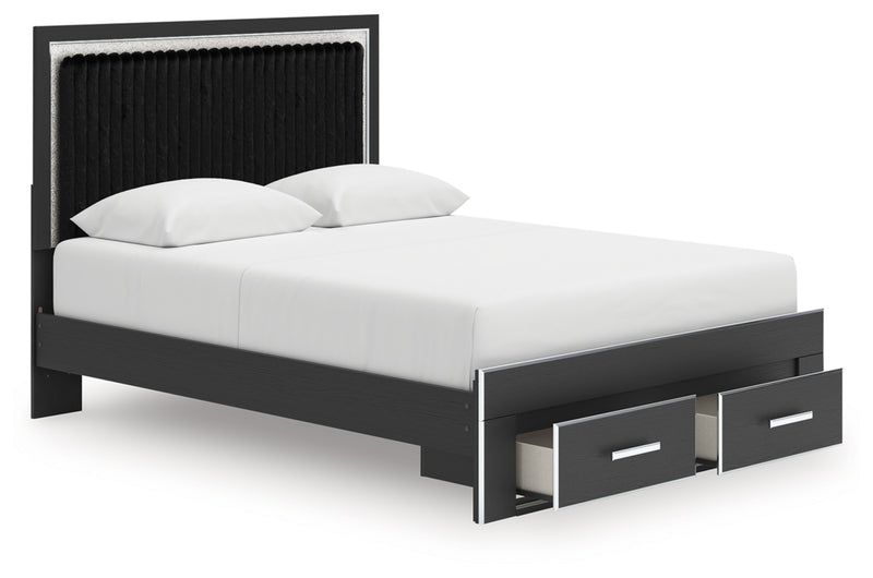 Zuraleus Queen Upholstered Panel Platform Storage Bed