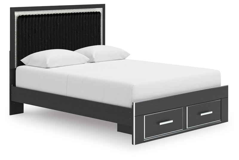 Zuraleus Queen Upholstered Panel Platform Storage Bed
