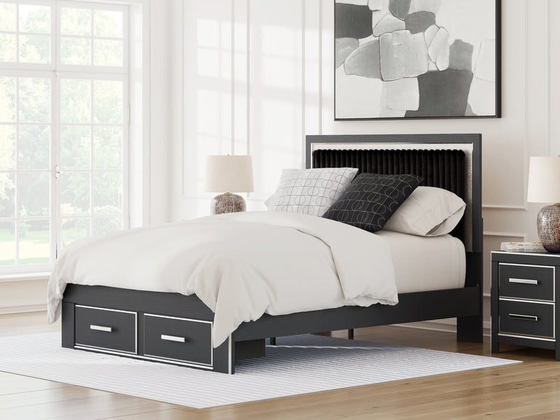 Zuraleus Queen Upholstered Panel Platform Storage Bed