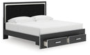 Zuraleus King Upholstered Panel Platform Storage Bed