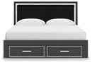 Zuraleus King Upholstered Panel Platform Storage Bed