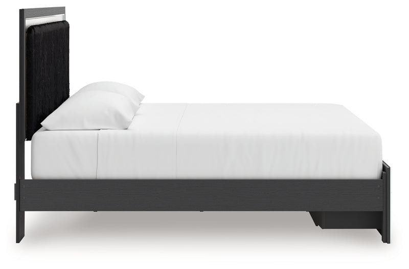 Zuraleus King Upholstered Panel Platform Storage Bed