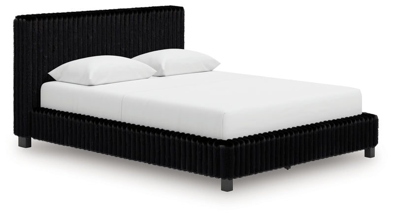 Zuraleus Queen Upholstered Bed, Dresser and Nightstand