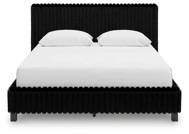 Zuraleus Queen Upholstered Bed, Dresser and Nightstand