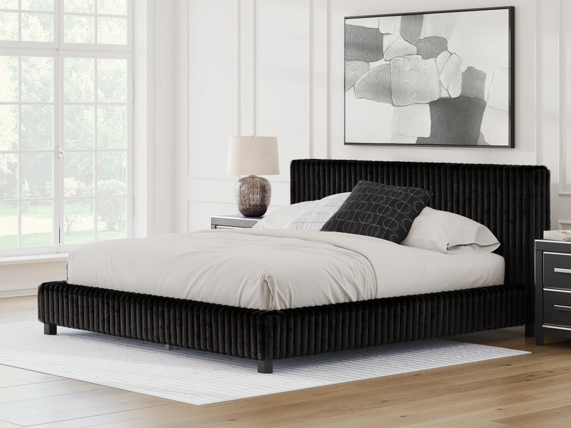 Zuraleus King Upholstered Bed, Dresser and Nightstand