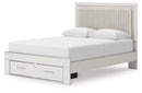 Zuraleus Queen Upholstered Panel Platform Storage Bed