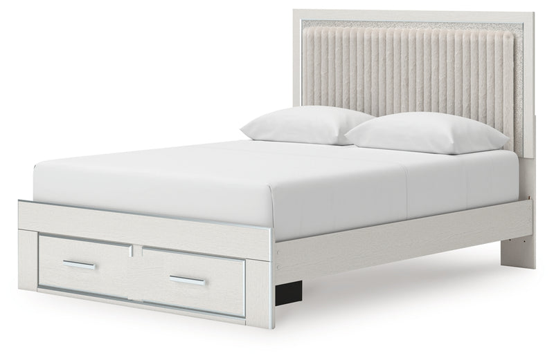 Zuraleus Queen Upholstered Panel Platform Storage Bed