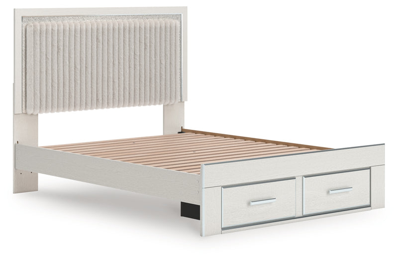 Zuraleus Queen Upholstered Panel Platform Storage Bed