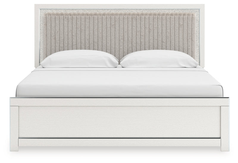 Zuraleus King Upholstered Panel Platform Bed