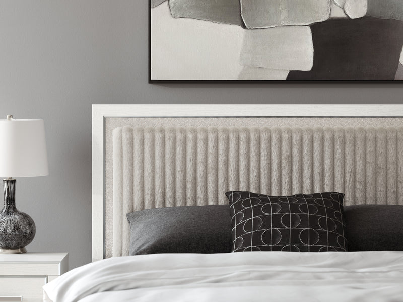 Zuraleus King Upholstered Panel Platform Storage Bed