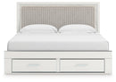 Zuraleus King Upholstered Panel Platform Storage Bed