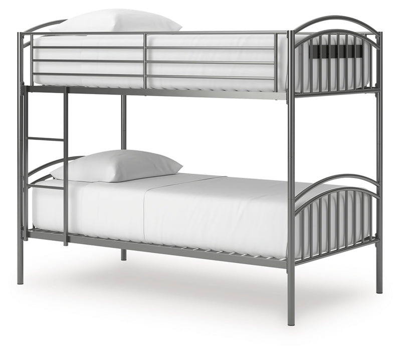 Lanceburg Twin over Twin Bunk Bed with Ladder