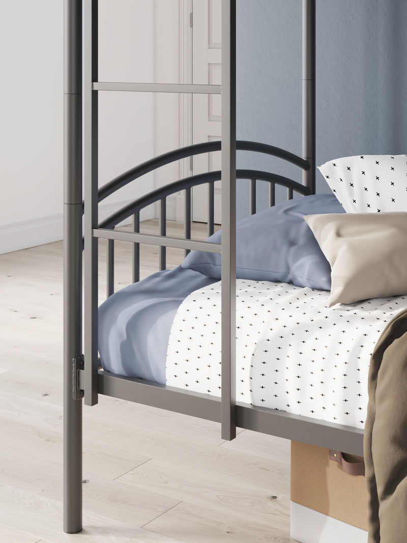 Lanceburg Twin over Twin Bunk Bed with Ladder