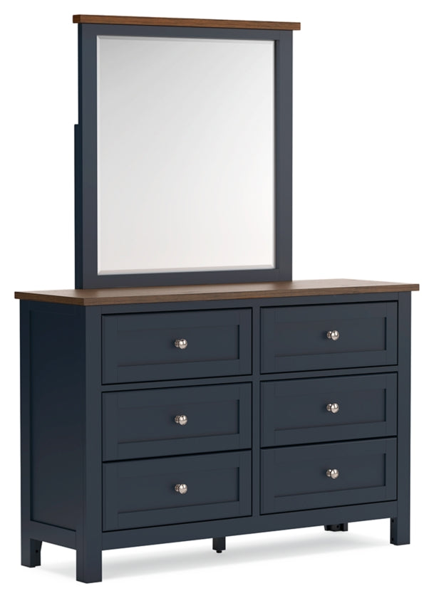Landocken Twin Panel Bed, Dresser and Mirror