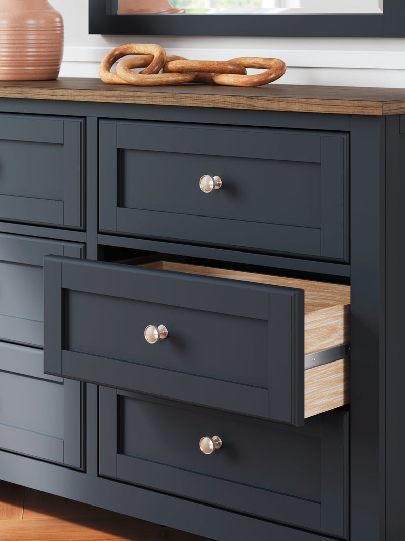 Landocken Twin Panel Bed, Dresser and Mirror